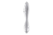 Satisfyer Dazzling Crystal 1 - Двусторонний стеклянный фаллоимитатор, 18,5х3.5 см (прозрачный)