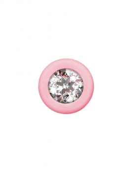 Lola Games Emotions Chummy Pink силиконовая анальная цепочка с стразом в основании, 16х3.5 см (розовый)