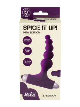 Lola Games Spice it up New Edition Splendor анальная пробка с вибрацией, 12х2.6 см (фиолетовый)