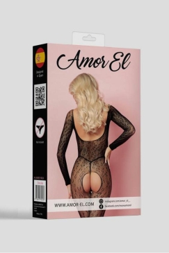 Amor El Leopard - Кетсьюит (боди-комбинезон), S/L (черный)