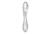 Satisfyer Dazzling Crystal 1 - Двусторонний стеклянный фаллоимитатор, 18,5х3.5 см (прозрачный)