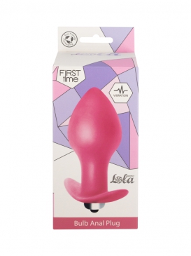 Lola Games First time Bulb Anal Plug - Анальная пробка со съемной вибропулей, 10х3.8 см (розовый)
