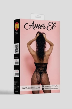Amor El La Mora - Кетсьюит (боди-комбинезон), S/L (черный)