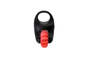 Чёрно-красное эрекционное виброкольцо Erotist, 8.5х2.6 см